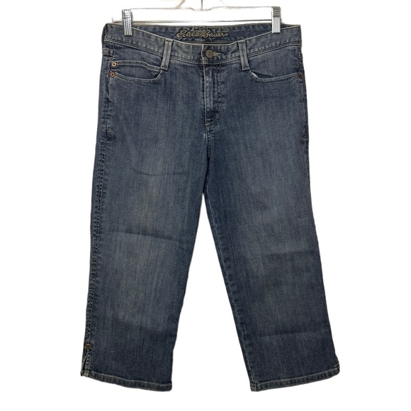 Eddie Bauer 21” Novelty 5 pocket Capri jeans women’s 8 - Picture 1 of 10